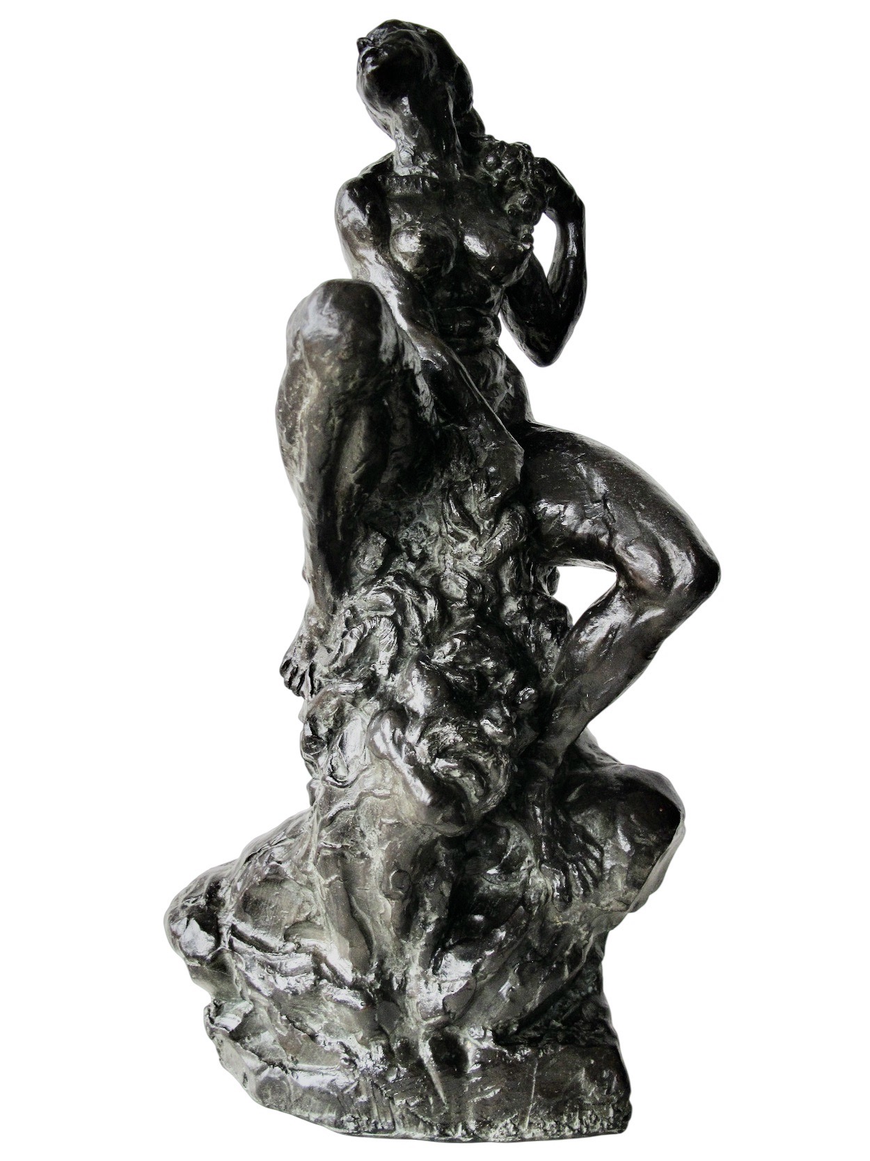 sculpture bronze figurative, à la patine noire, cire perdue, fonderie E.Godard