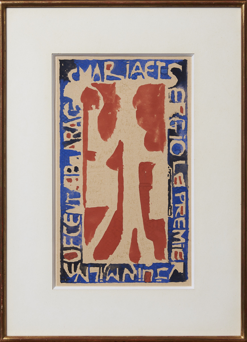Sergio de Castro « Composition bleue et rouge »